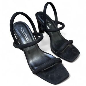Boohoo Black Strappy Women's Heels